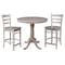 International Concepts 36 in. Round Counter Height Extension Dining Table w/12 in. Leaf and 2 Emily Counter Height Stools K09-36RXT-S6172-2 - alternate 4
